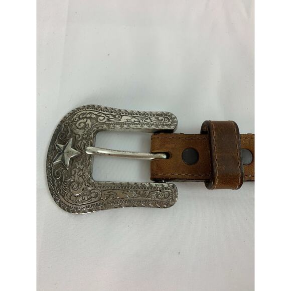 Justin Men's Cowhide Leather Belt sz 38 - Picture 2 of 5